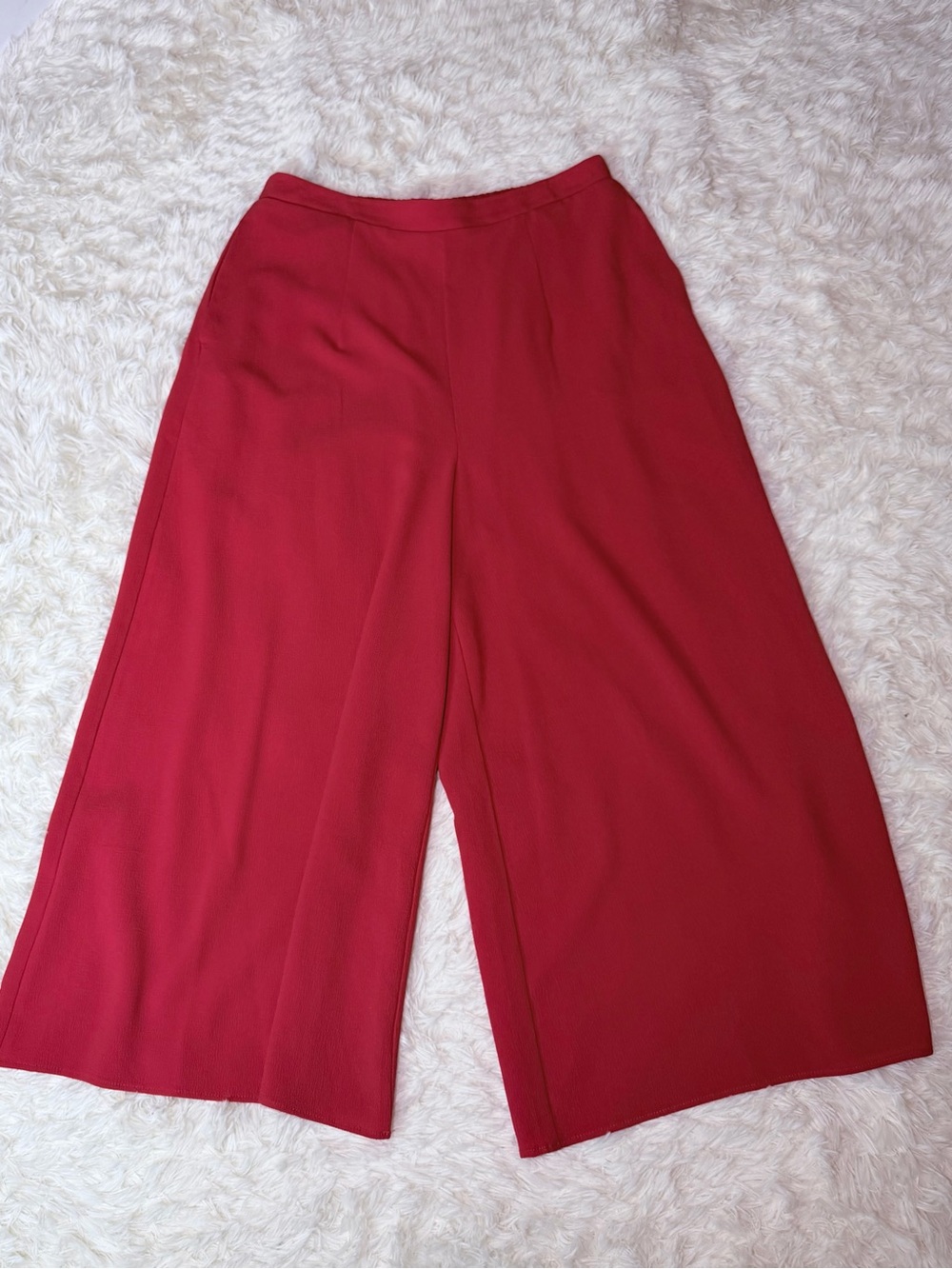 Show Me Your MuMu Scarlet Red Wide-Leg Cropped Pants